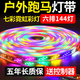 拉伯塔跑馬燈帶戶外防水爆閃led燈條軟燈節(jié)日裝飾七彩霓虹閃光流水彩燈 10米【六排144燈】彩色跑馬+遙控