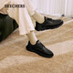 斯凱奇（SKECHERS）男士商務(wù)皮鞋夏季薄款休閑鞋通勤軟底百搭德比鞋上班鞋204702