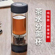 百萊斯泡茶杯茶水分離杯男士高檔玻璃茶杯個(gè)人專(zhuān)用泡茶水杯鈦杯生日禮物 黑【純鈦版】抑菌保鮮380ml1只
