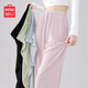 名創(chuàng)優(yōu)品（MINISO）褲子女2025年新款爆款夏季紫色涼感冰絲闊腿褲時尚休閑高腰直筒褲 香芋紫(純色) L /165(垂感順滑 涼感新科技)
