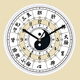 VICSTAR子午流注鐘表養生掛鐘美容院創(chuàng  )意會(huì )所中醫十二時(shí)辰經(jīng)絡(luò )客廳掛鐘 1811經(jīng)典白框（直徑35cm）