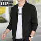 JEEP SPIRIT春秋冬季夾克男士2025新款黑色加絨休閑運(yùn)動(dòng)棒球服外套男潮春 8742黑色 XL 【126-140斤】