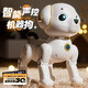 紐奇智能機器狗仿生機器人聲控電動(dòng)圣誕節生日玩具男孩0-3寶寶早教 聲控編程【遙控款】金色 官方標配45分鐘續航