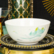 紅牡丹景德鎮(zhèn)骨瓷米飯碗家用陶瓷碗盤餐具釉下彩喬遷碗具送禮碗筷碟子勺 隱逸青山8英寸澳碗1個(gè)