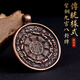 藏漢屋傳統(tǒng)樣式尼泊爾西藏飾品紫銅文殊九宮八卦牌本命年項鏈吊墜鑰匙掛 紫銅九宮牌配五彩長繩子