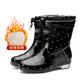 回力雨鞋中筒女防水防滑鞋套鞋膠鞋女士雨靴短靴時(shí)尚戶(hù)外女鞋HXL523 黑色加絨可拆（換色聯(lián)系客服） 37