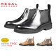 REGAL麗格T40C時(shí)尚潮流男靴頭層牛皮皮靴固特異高幫切爾西男靴 【NEW】BLKK(黑色/光面*壓花皮) 40