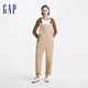 Gap女裝拼接可調(diào)節(jié)背帶褲寬松休閑工裝風長褲639356 卡其色 175/74A(XL) 亞洲尺碼