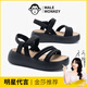 公猴（male monkey）松糕厚底涼鞋女夏季踩屎感面包鞋羅馬仙女增高沙灘女涼鞋子女 3WB1010黑色 37