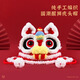 溪谷幽幽春晚同款兒童帽子寶寶醒獅虎頭帽成人毛線(xiàn)帽新年國潮風(fēng)手工舞獅帽 兒童款-紅色（2-8歲） 均碼