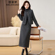 佰藍嬌小香風(fēng)套裝女2025春秋冬季新款時(shí)尚洋氣質(zhì)高級感毛呢半身裙三件套 灰色 M