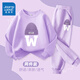真維斯童裝女童衛(wèi)衣春秋款2025新款兒童衣服洋氣女孩 秋季套裝紫色休閑秋裝 淺紫/紫帽-淺紫/紫帽K 160
