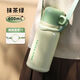 沃普保溫杯女生高顏值大容量運動(dòng)水壺兒童學(xué)生男外出便攜喝水杯子 綠色600ML杯子+背帶