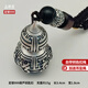 品銀居足銀999吊墜百搭鑰匙扣純銀掛件銀質(zhì)手把件創(chuàng)意禮物 教師節(jié)禮物 六字真言純銀葫蘆
