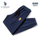 U.S. POLO ASSN.US保羅休閑褲男褲夏季新款束腳運動(dòng)褲男寬松透氣衛褲男士褲子男 藏青（束腳款） 3XL （165-180斤）