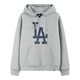 47brand美版MLB連帽衛(wèi)衣mlb套頭帽衫加絨寬松男女款美國47brand出品 灰色-胸前LA印花 L （高175-185cm，重65-80kg）