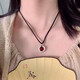 VTL999足銀情侶項(xiàng)鏈紅瑪瑙相思紅豆平安扣轉(zhuǎn)運(yùn)珠吊墜520情人節(jié)禮物 999足銀項(xiàng)鏈【精美禮盒裝】