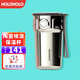 HOLOHOLO 甜筒杯陶瓷內(nèi)膽保溫杯女男316不銹鋼咖啡高顏值學(xué)生水杯 電鍍銀【甜筒杯390ML】