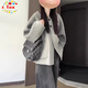 CTOX深秋初冬灰色外套大衣女2024年秋冬新款韓系小個子感短款上衣 灰色 M 85-105斤