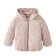三木比迪80碼三木比迪冬季嬰兒拉鏈棉衣新生兒女寶寶連帽夾棉上衣外套 SMJD34485粉紅 80cm