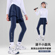 McTicco女童裙褲春秋兒童速干假兩件褲子運(yùn)動褲褲裙網(wǎng)球訓(xùn)練打底羽毛球服 2185藏青色 140cm