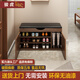 駿虎牌進(jìn)門(mén)鞋柜家用門(mén)口鞋柜可坐換鞋凳坐凳一體免安裝鞋柜收納鞋架入戶(hù) 3層80胡桃色-帶靴