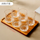 onlycook家用玻璃杯耐高溫透明杯子高顏值茶杯酒杯牛奶咖啡喝水杯 6個(gè)裝【不含托盤】 250ml