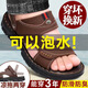【外穿】涼鞋男士夏季新款防水防滑軟底開(kāi)車(chē)沙灘鞋兩用男款涼拖鞋 1*駿華】3638】棕色升級版 41 【鞋子偏小】