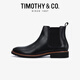迪邁奇（TIMOTHY&CO.）男靴切爾西靴 真皮商務(wù)短靴英倫煙筒靴男 TMG65171 黑色 41
