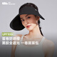 蕉下（beneunder）遮陽(yáng)帽女防曬帽子太陽(yáng)帽黑膠空頂帽防紫外線(xiàn)夏季蛋卷收納便攜黑