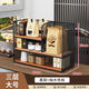 王星和月桌面置物架餐桌上收納神器杯子水杯茶杯架杯架廚房臺(tái)面多層零食架 三層大號(hào)【加粗款】黑架+胡桃板