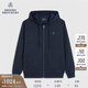 布克兄弟（BrooksBrothers）男士春夏新連帽抽繩logo拉鏈衛(wèi)衣外套 4004-藏青色 M
