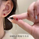 DOMEN老鳳凰金店款四葉草耳線年新款潮網(wǎng)紅小巧時尚百搭長款流蘇耳 四葉草耳線