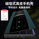 德曼尼 DAYMONYvivoS19真皮手機殼S19pro真皮磁吸翻蓋式保護套S19系列全包防摔商務(wù)高級感帶支架外殼por男女款 黛青（真皮磁吸 免翻蓋接聽(tīng)）+膜 vivo S19