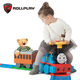 Rollplayrollplay如雷兒童電動(dòng)軌道小火車(chē)可坐人有音效男女孩圣誕禮物玩具 托馬斯電動(dòng)小火車(chē)