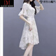DAVEY MODE仙女氣質(zhì)冰絲碎花遮肚連衣裙裙子女夏裝小個(gè)子2025新款修身顯瘦 【杏色】?jì)?yōu)雅風(fēng) L :建議90-105
