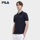 FILA 斐乐官方男子针织短袖POLO衫2024夏季基础简约休闲上衣