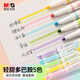 晨光(M&G)文具5色雙頭熒光筆 粗細(xì)兩用記號(hào)筆 彩色劃重點(diǎn)標(biāo)記筆 優(yōu)品輕甜多巴胺系列手帳筆 5支/盒AHMT6205
