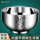 HUYO抗菌不銹鋼碗十二生肖兒童飯碗食品級餐具耐摔湯碗雙層防燙輔食碗 大號生肖【雞】抗菌碗