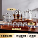 茶皇子（CHAHUANGZI）全自動(dòng)上水電熱燒水壺煮茶一體機(jī)茶可嵌入式茶桌茶具套裝 XH-Y1 1L Y1+茶座框架+品茗杯6只+花梨木杯架