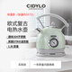 思迪樂cidylo電熱水壺家用恒溫智能保溫一體全自動顯示溫度計自動304不銹鋼開水壺大容量1.8升復(fù)古燒水壺 1.8L 珍珠綠色（保溫款）