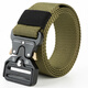 戰術(shù)腰帶戶(hù)外帆布內皮帶戶(hù)外工裝褲帶作訓插扣便攜編織合金 軍綠 125cm