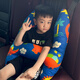 迪加倫汽車座椅墊兒童車載睡覺神器后排抱枕小孩長途車枕頭安全帶防勒脖