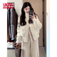 UKMR輕薄白色休閑棉服女2025秋冬新款短款立領(lǐng)棉衣冬季保暖棉襖外套厚 白色 L 建議105-115斤