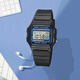 卡西歐（CASIO）手表男女經典復古學生兒童表F-91W-1DG 3DG 9DG/F-84W/F105電子表 F105W全屏夜光 【附加貼膜】