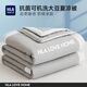 海瀾之家（HLA）夏涼被空調被子A類(lèi)抗菌大豆被夏季可機洗裸睡薄被芯被褥2026新款 浮光灰【升級7A抗菌可機洗】 150*200cm【免被套/21%大豆填充】