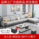 纖拓沙發(fā)布藝沙發(fā)貴妃組合中小戶型布藝實木框架現(xiàn)代時尚簡約客廳家具 五人位+貴妃3.4(乳膠版) 【獨立彈簧】升級貓爪皮
