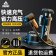 匹克自行車(chē)打氣筒腳踩高壓電動(dòng)電瓶車(chē)摩托車(chē)便攜家用充氣泵足籃球通用 豪華雙缸+高壓表-贈多用氣嘴針
