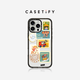 CASETIFY 漫畫郵票 適用于iPhone16/15/14 Pro Max 手機(jī)殼 透明黑框 iPhone 15 Pro