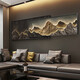 集簡(jiǎn)季現代輕奢客廳裝飾畫(huà)沙發(fā)背景墻壁畫(huà)大氣山水畫(huà)高級感疊加掛畫(huà)